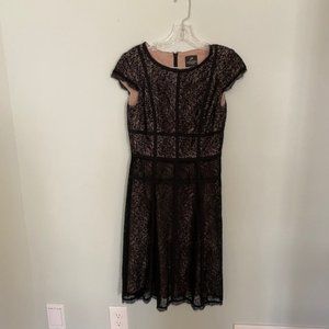 Adrianna Papell Black Lace Dress Size 2